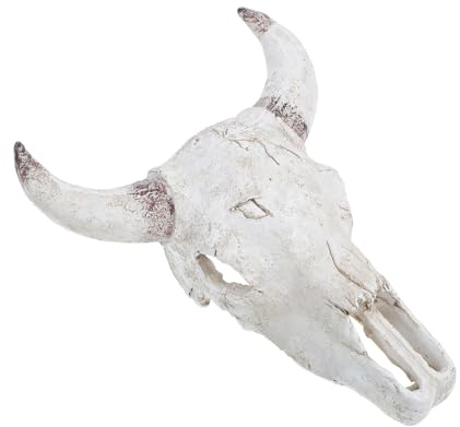 JOINPAYA Décoration D'aquarium en Résine Crâne de Taureau pour Reptiles et Poissons, Design Multifonctionnel Facile à Nettoyer, Cachette pour Terrarium ou Bassin