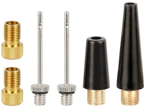 6PCS Presta Valve Adapter Set - Bike Pump Adaptor - Brass Air Nozzle - Schrader Valve Converter - Bicycle Tire Pump Accessories for Bike Pumps