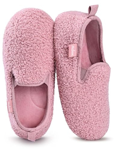 Mabove Slippers Women Ladies Memory Foam Slippers Soft Anti-Slip Lightweight House Shoes (Pink,UK 5/6)