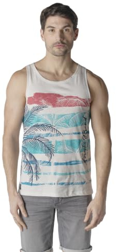 Koroshi Camiseta Tirantes Hombre Estampado Tropical