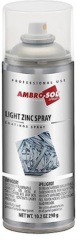 AMBRO-SOL, Galvanizado, Zinc Claro, Color Gris Claro - Aluminio, Spray 400ml