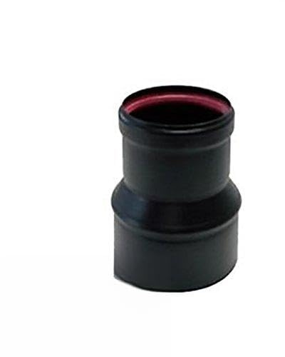 Mistermoby Riduzione per Tubi delle Stufe a Pellet Smaltato Porcellanato Riduce da 10 a 8 Centimetri Colore Nero