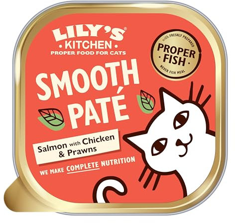Lily’s Kitchen Premium Nass Katzenfutter für ausgewachsene Katzen 19 Schalen (19 x 85g) Fisch