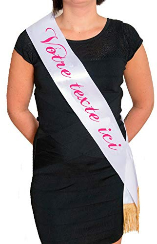Echarpe de Miss personnalisée, personnalisable | FABRIQUÉ en France