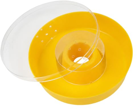 Bee Round Rapid Feeder,Drinking Bowl For Beehive Beekeeping | Clear Cover Design With Small Holes For Easy Refilling And Bee Access, Reusable Plastic Bowl Fits Medium Hive Frames