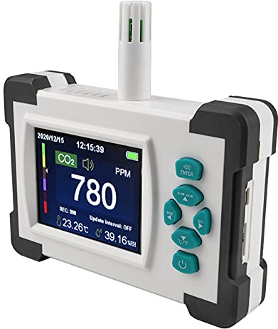 Détecteur de dioxyde de Carbone - Détecteur de dioxyde de Carbone Compteur de CO2 Testeur de capteur d'humidité de la température Moniteur de qualité de l'air