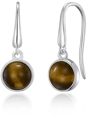 Philip Jones Tiger's Eye Drop Earrings