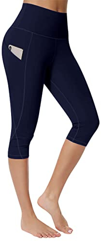UMIPUBO Leggins Mujer Push Up Pantalones Deporte Leggings de Entrenamiento Mallas Pantalones Deportivos Leggings Mujer Yoga de Alta Cintura Pantalones Cortos Bolsillo Pantalones de Yoga (Armada,XL)