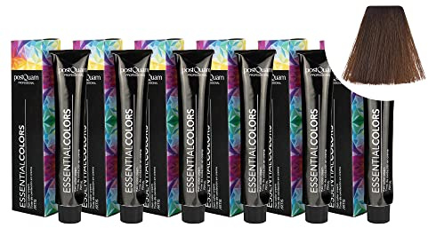 PostQuam - Pack de 6 Tintes de Peluqueria Profesional de Elevado Poder Cubriente | Tinte Permanente 100% Cobertura de Canas Garantiza Color Natural Uniforme y Duradero - Más de 90 Colores Disponibles