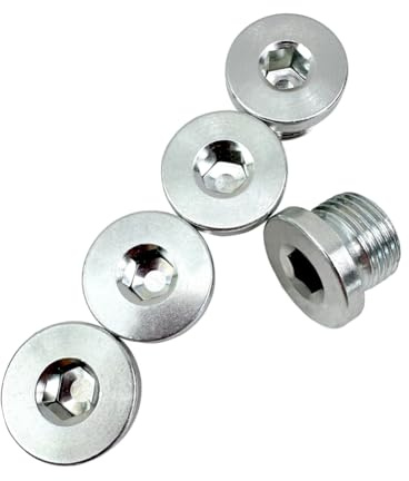RCCT Tapones para sonda lambda M18 – Tornillo de cierre con sensor Lambda, paquete de 5 tapones ciegos de acero inoxidable 304, rosca M18 × 1,5 para tapones de sensor O2 y sistema de escape (enchufes)
