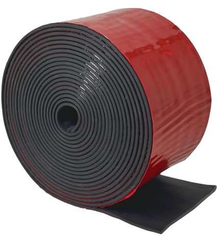 Self Adhesive Neoprene Rubber Strips Neopre with Adhesive Backing Solid Rubber Rolls for DIY Gaskets, Crafts, Pads, Flooring Protection, Supports, Leveling (50mm(W) x1.5mm(T) x3m(L))