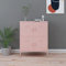 IKAYAA Metallschrank kommode Metall Sideboard für Wohnzimmer Mehrzweckschrank Metall Sideboard Stahl-Rosa-