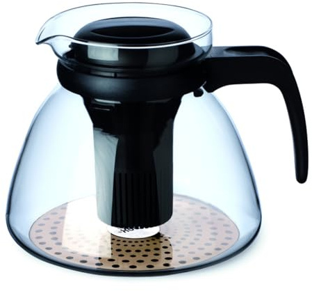 SIMAX Viola Glass Teapot for Induction Hob - Container 1.5 L - Integrated Filter - Diameter: 17 x 14.8 cm - Exclusive 3762/S/IND
