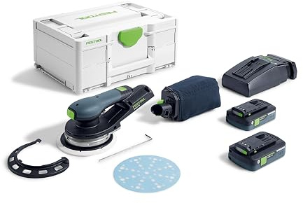Festool Ponceuse excentrique hybride ETSC 2 125 4,0 I-Plus - FESTOOL -avec 2 batteries 18V 4.0 Ah - chargeur - Systainer - 577736