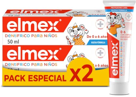 Elmex - Dentifricio per Bambini 50ml (Consegna in 48 Ore), Dentifricio per Denti da Latte, Protezione contro la Carie dei Bambini, Formula Delicata per la Protezione dei Denti da Latte