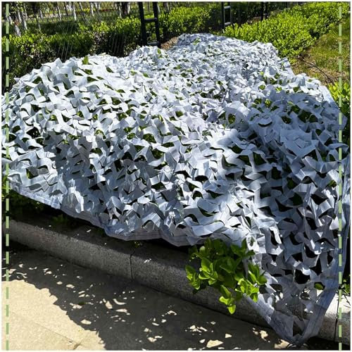 TZYYAO Camo Netting Outdoor,Sunscreen Camouflage Netting,Military Hunting Nets,Camping/Shooting/Hide/Photography/Theme Party Decoration/Tent Fence/Car Cover,Reinforced Shade Net,Grey-1.5x2m/4.9x6.6ft