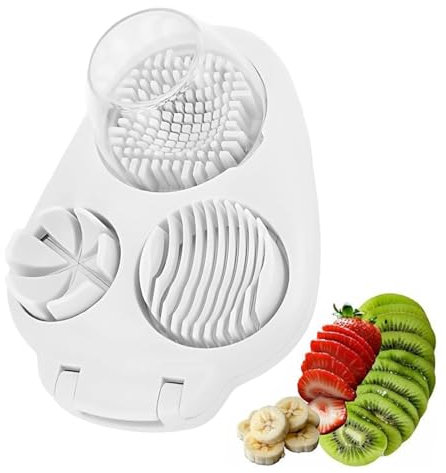 Trituradora De Huevos Versátiles - Sección De Huevos | Huevo Duro, Picadora De Huevos De Metal De Acero Inoxidable De 3 Vías, Herramienta De Picadora De Cocina, Robot Culinario Multifunción Con