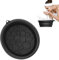 KUIRUNRX Face Ice Bath Bowl, Foldable Silicone Face Bowl, Built-in Ice Cube Tray, Ice Face Folding Wash Basin for Swelling Relief, Relieve Skin (Black)