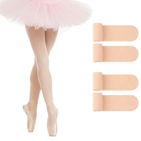 WUDEUI 2 Pairs Ballet Tights Girls, 90D Thick Soft Footed Dance Tights for Toddlers Kids Aged 3-14, Opaque Leggings Stocking for Student Practice