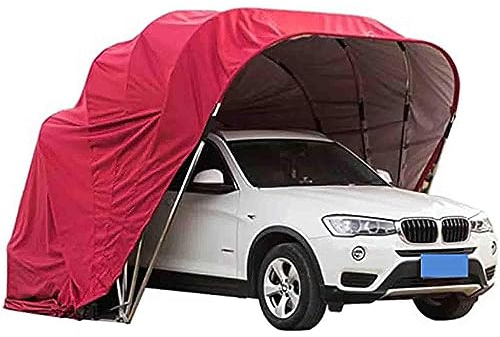 Helautomatiskt slitstarkt biltält, stort enormt vikbart carport-garage, vattentätt bilparaply i rostfritt stål, bärbart köldsäkert carport, för utomhusbruk, camping, grå