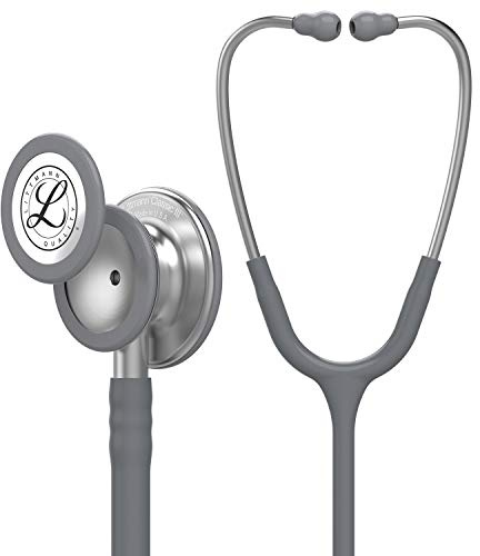 3M Littmann Classic III Stethoskop zur Überwachung, 5621, grauer Schlauch, 69 cm, 5621