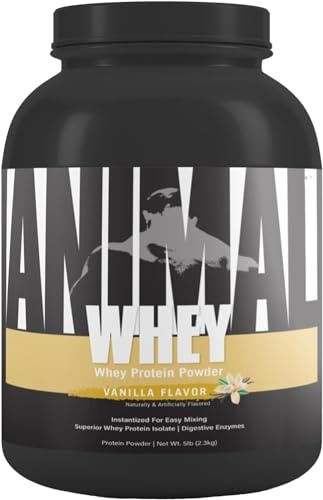 ANIMAL Isolate Whey Protein Powder (Vanilla) – with 25g Protein & 4.6g BCAAs for Muscle Building, Protein Shake with isolates & Various Amino acids – 2,3kg