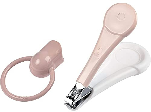 BEABA - Nail Clippers for Babies and Children - Nail care and manicure - Large Ergonomic Handle - Pink