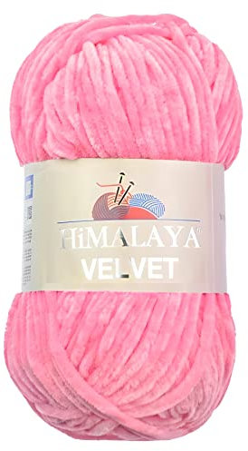 Strickfein Himalaya Dolphin Velvet Wolle Garn Baumwolle Strickwolle zum Stricken häkeln 90009 Rosa
