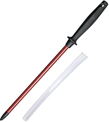 Westmark Acciaino e Custodia, Lunghezza: 35,3 cm, Rubino Sinterizzato/Plastica, Sieger-Long-Life, Rosso/Nero, 197122E6