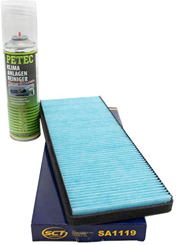 Filtre d'habitacle SA1119 + nettoyant pour climatisation 500 ml PETEC