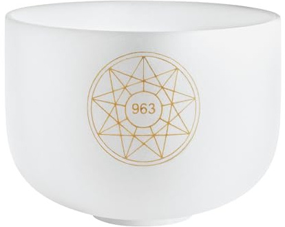 Meinl Sonic Energy Crystal Singing Bowl 10 B4 Note Solfeggio High-purity Quartz — for Meditation, ASMR, Sound Therapy, Yoga