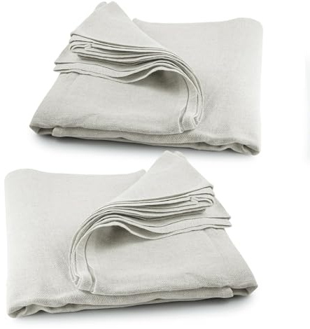 2 fogli antipolvere in cotone laminato, 1,8 x 0,9 m, retro twill cotone, plastica PE per pittura, mobili, fai da te, pavimento, scale