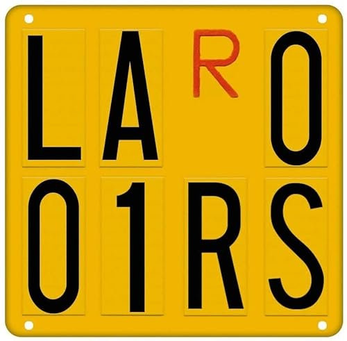 Targa per uso provvisorio Personalizzabile in Alluminio per Macchine Operatici Trainate e Rimorchi Agricoli in Versione Italiana - Targa con pellicola catarifrangente con Lettera R rossa inclusa