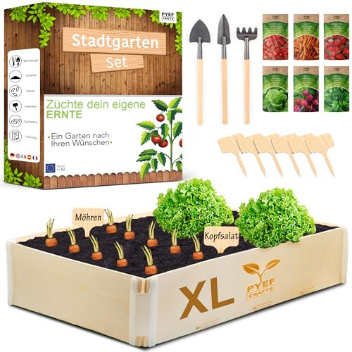 PYEF CRAFTS Kit Jardinage Potager Interieur XL Kit Indoor Prêt à Pousser - DIY Potager D'interieur pour Plante a Faire Pousser - Plantation Plantes D'intérieur