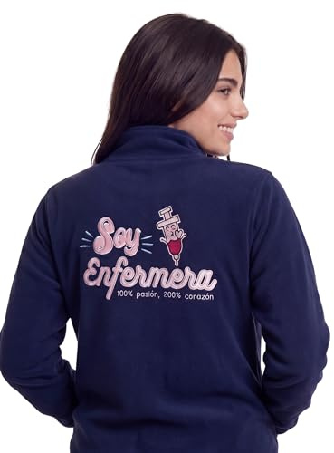 Nurse is Love Chaqueta Polar Mujer para NURSE - Forro Polar de Invierno Doble Bolsillo y Cremallera Facil de Lavar