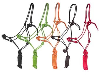 German Riding Knotenhalfter 4 Knots inkl. Strick grün