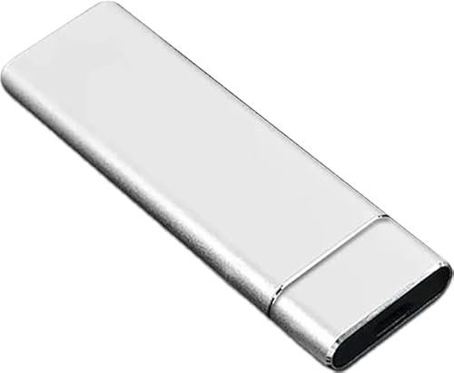 Unidad de estado sólido disco duro externo SSD de 1 TB, regalo adaptador OTG/Type-C para PC portátil (gris)