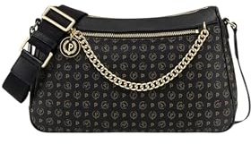 Pollini Borsa A Tracolla Da Donna Marchio, Modello Heritage TE8526PP0IQ11, Realizzato In Pvc. Nero