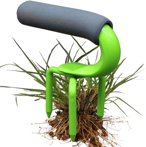 Herramienta de Mano de Garra de jardín, Horquilla de jardín para aflojar el Suelo - Rake de Mano de Acero Pesado | Mango ergonómico Garden Claw Manual Weeder Tool para jardinería y Hierba