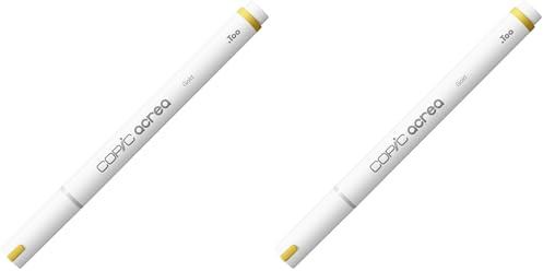 Copic acrea 005 Gold Paint Marker with Water and Pigment-Based Ink, Line Width 0.8-1.2 mm (Pack of 2)