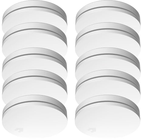 10-Pack ELRO FS4610 | Dünnster Rauchmelder der Welt | 10-Jahres-Batterie | Entspricht der europäischen Norm EN14604 | Weiß | Set mit 10 Stück