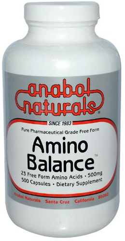 Amino Balance 500 caps, Energy Amino Supplement, Complete 23 Free Form Amino Blend Formula with BCAA’s, 9 Essential Amino Acids EAA’s for Sports Nutrition, Post Workout Muscle Recovery