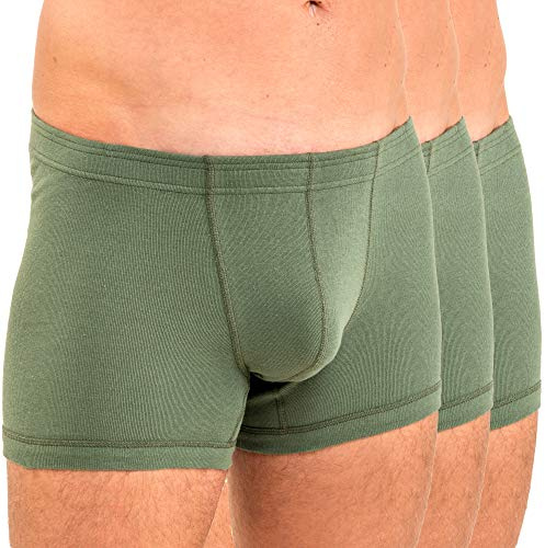 HERMKO 3901 3-pack boxershorts för män av 100 % ekologisk bomull