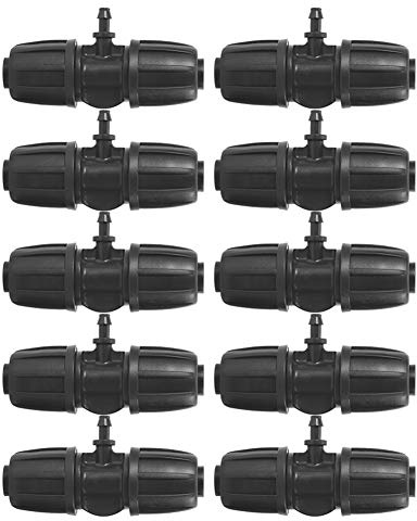 Wincal 10 Hose Connector 16mm a 4/7 Giunti a T con Bloccaggio da Giardino di Alta Qualità Connettore da Giardino per Irrigazione da Giardino con Tubo in PE