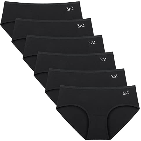 Benirap Womens Underwear Soft Cotton Hipster Panties Breathable Briefs 5 or 6 Pack