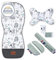 Atmungsaktive Sitzauflage Kinderwagen, Sitzauflage Buggy Sommer - Kinderwagen Zubehör - Universal - Kinderwagen Einlage mit Anti-Schock-Kissen, buggy einlage sommer Animaland