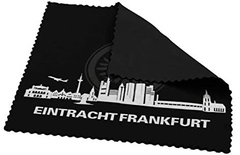 Eintracht Frankfurt Brillenputztuch groß Microfasertuch schwarz Tuch SGE, 34 x cm