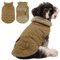 Queenmore Hundejacke Große Hunde Hundemantel Winter Warme Wintermantel Hund Wasserdicht Quilten Hundebekleidung Hundepullover Für Greyhound Dackel Bulldogge Beagle Labrador, Braun, L