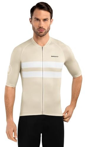 SIROKO - Maillot Vélo Été M3 Swift - M - Beige/Blanc