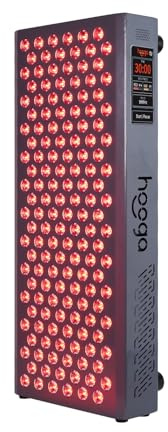 Hooga Red Light Therapy Panel Device – 630nm 660nm 810nm 850nm Red & Near Infrared Light Therapy, LED Light Therapy Lamp, 150 Quad Chip LEDs, Adjustable Brightness, Pulse Mode – ULTRA750